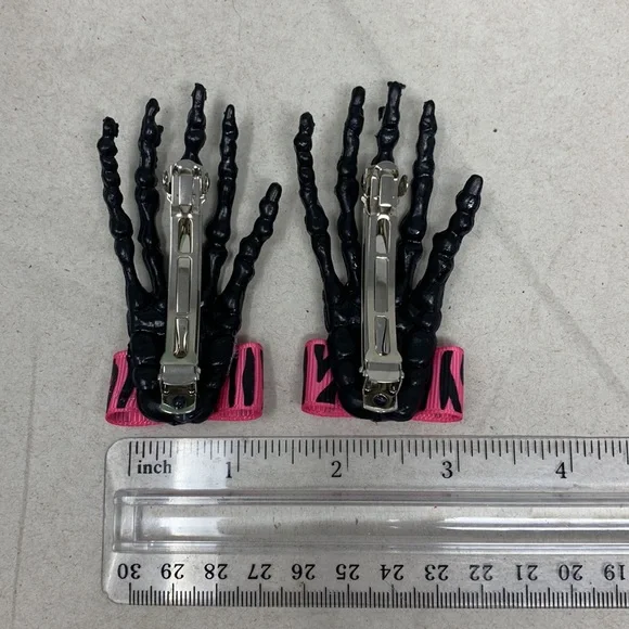 Hair clips skeleton hand hair accessories Halloween Day of Dead Dia de Muertos - Picture 9 of 16